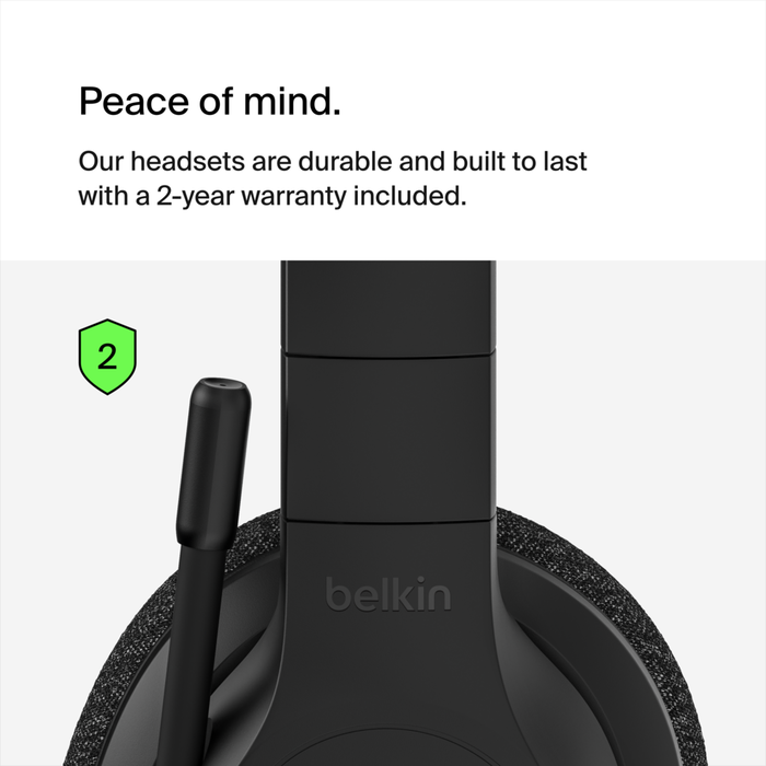 Wireless Over the Ear Headphones w Built In Microphone Belkin US