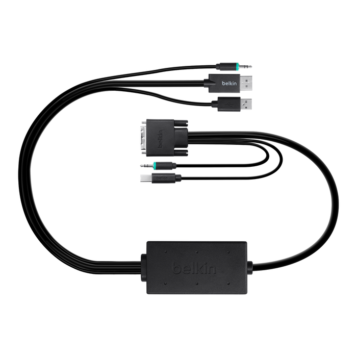 DisplayPort to DVI-D + USB A/B + Audio Smart Combo Cable, , hi-res