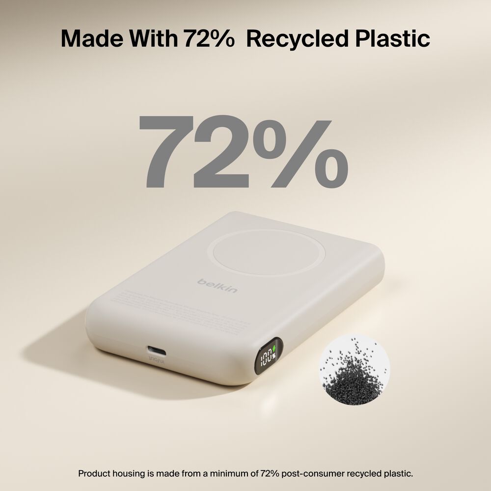 Power Bank 10K with Magnetic Ring, Sand, hi-res