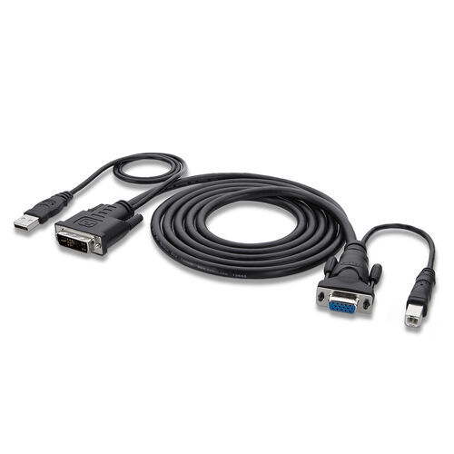 DVI-A + USB B to VGA + USB A Combo Cable