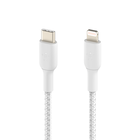 Câble à gaine tressée USB-C vers Lightning BOOST↑CHARGE™ (1 m, blanc), Blanc, hi-res