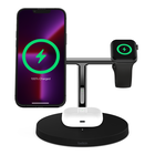 3-in-1 Wireless Charger with Official MagSafe Charging 15W, Black, hi-res