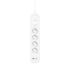 Protezione dalle sovratensioni con porte USB-C e USB-A (4 prese con 1 porta USB-C e 1 porta USB-A), , hi-res