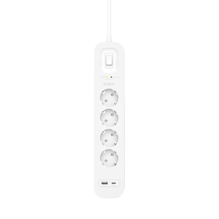 Protezione dalle sovratensioni con porte USB-C e USB-A (4 prese con 1 porta USB-C e 1 porta USB-A), , hi-res