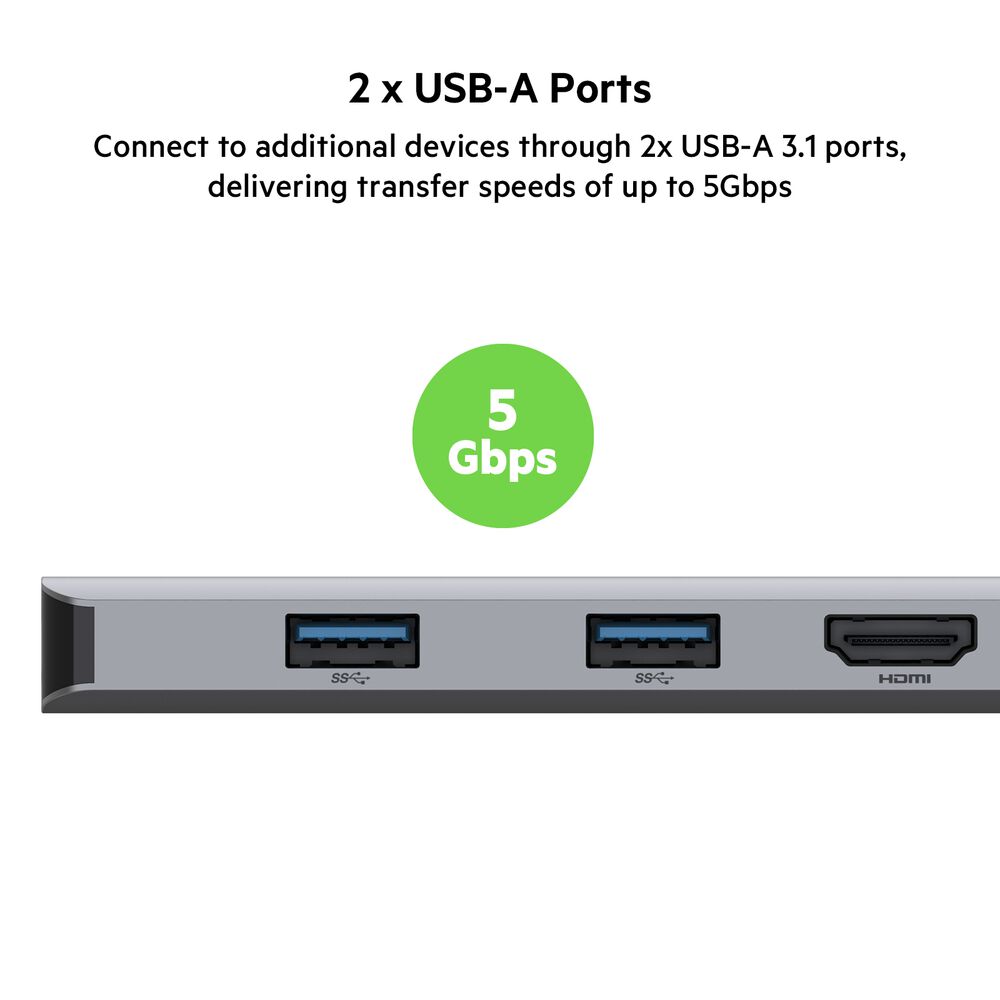 USB-C 5-in-1 Multiport Adapter Hub, , hi-res