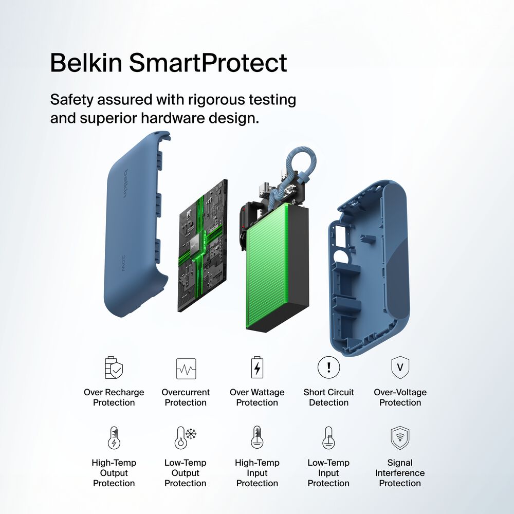 Power Bank 10K with Display, Blue, hi-res