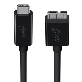 USB 3.1 USB-C™ 转 Micro-B 线缆（USB Type-C™）, 黑色, hi-res