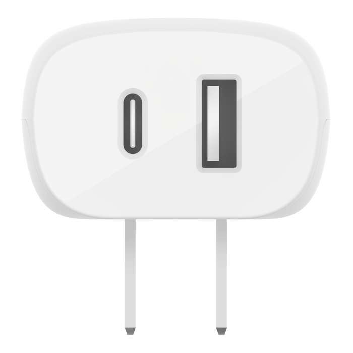 Dual Wall Charger with PPS + USB-C Cable with Lightning Connector, White, hi-res