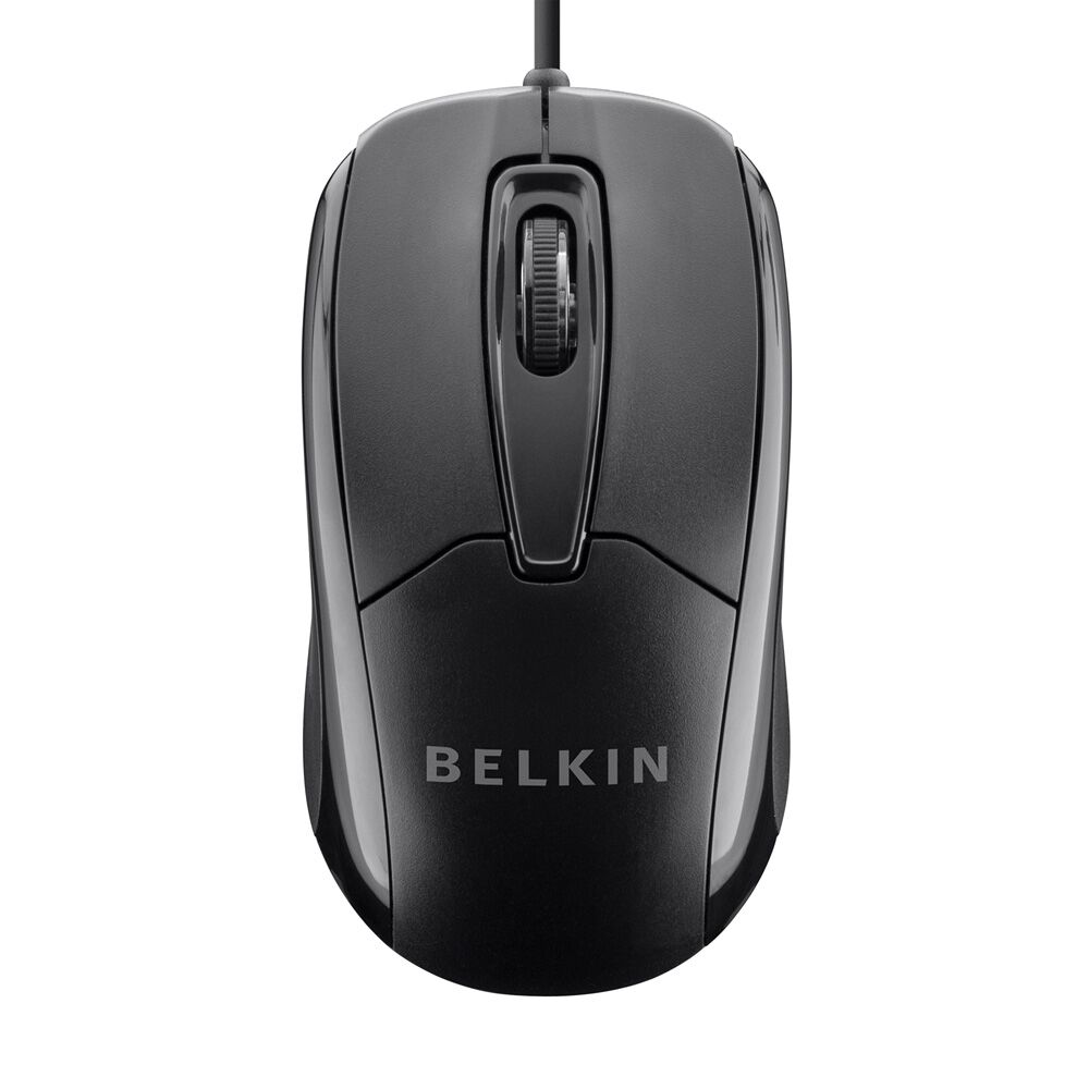 Wired USB Ergonomic Mouse, Black, hi-res