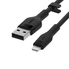 C&acirc;ble USB-A avec connecteur Lightning, Noir, hi-res