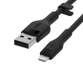 USB-A Cable with Lightning Connector, Black, hi-res