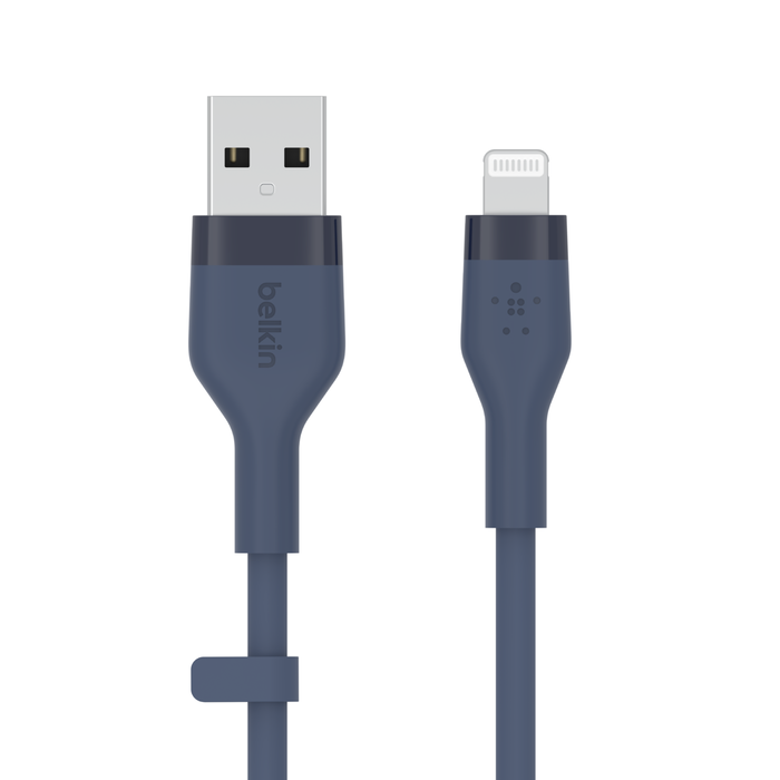 Cable USB-A con conector Lightning, Azul, hi-res