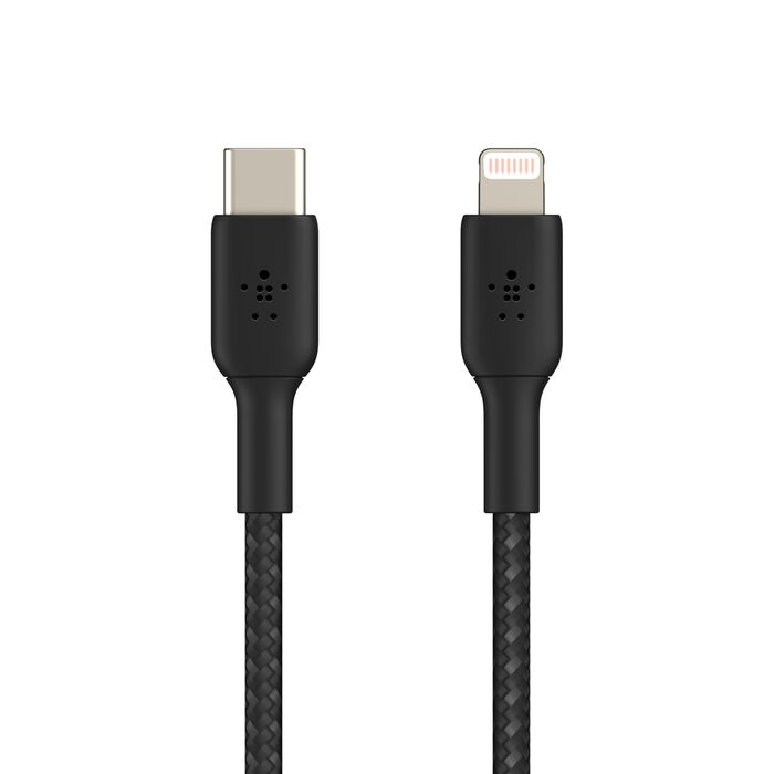 Braided USB-C to Lightning Cable (1m Black) Belkin CA