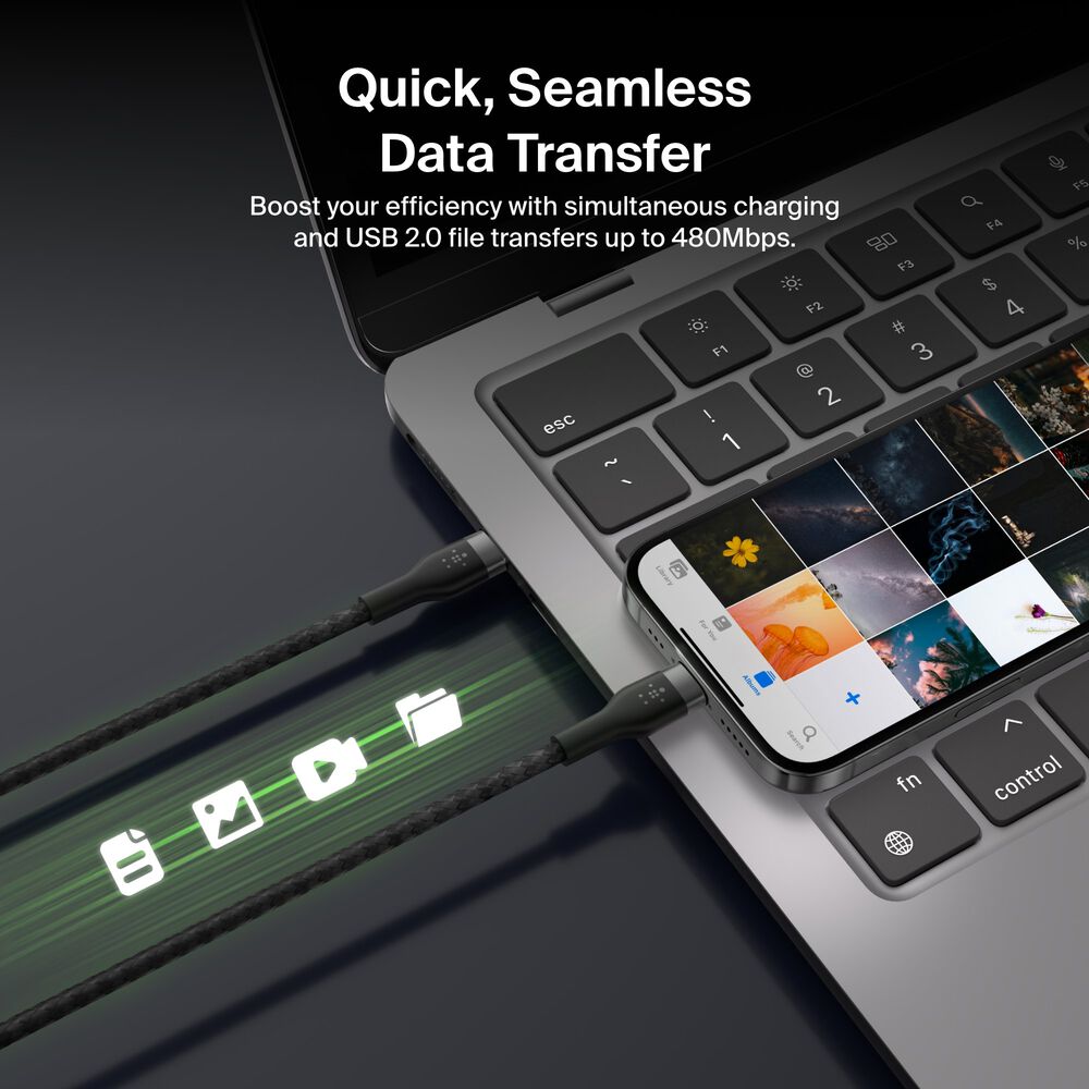 USB-C to USB-C Cable 60W, Black, hi-res