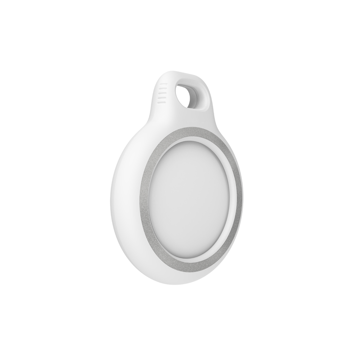Apple AirTag用キーリング付きリフレクティブセキュアホルダー, 白, hi-res