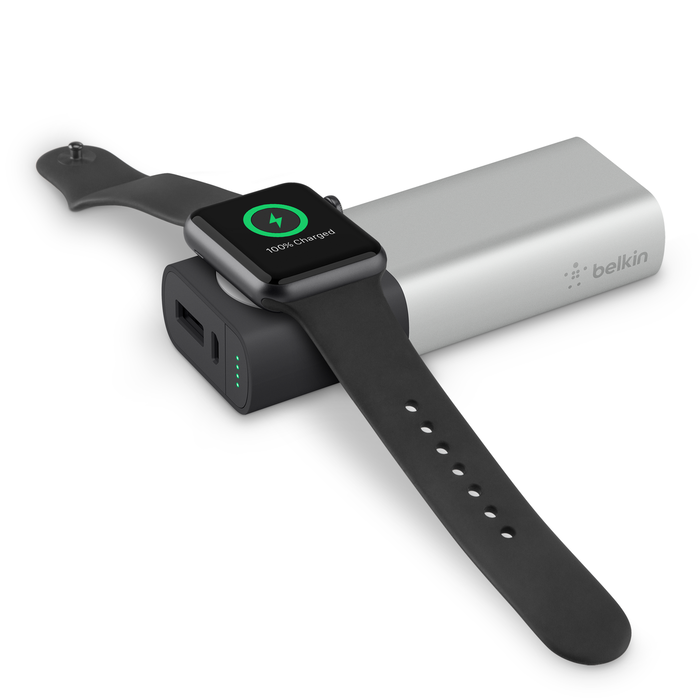Power Pack 6700 mAh Apple Watch + iPhone 行動充電器, 银白, hi-res