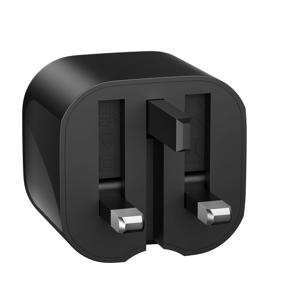 Dual USB-C GaN Wall Charger 50W, Black, hi-res