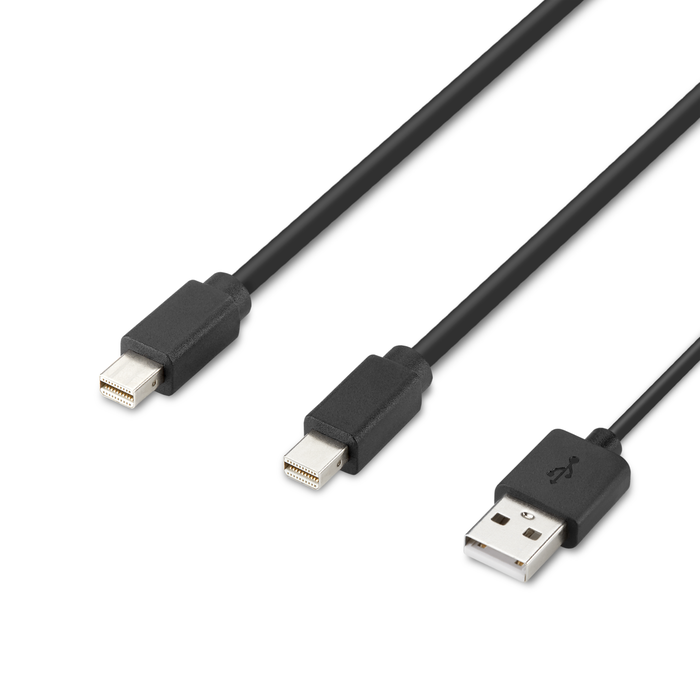 Modular Mini DisplayPort Dual Head Host Cable 6ft / 1.8m, Black, hi-res
