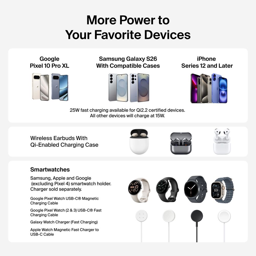 Modular Charging Dock with Qi2 25W, White, hi-res