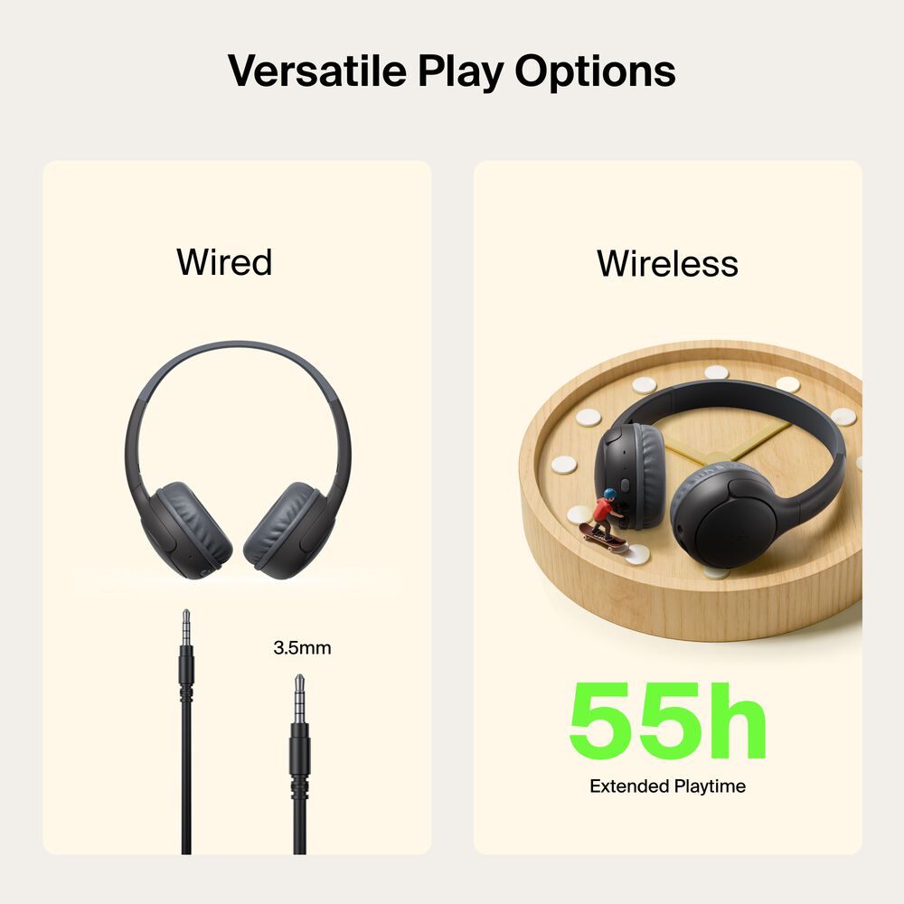 Wireless On-Ear Headphones for Kids , Black, hi-res