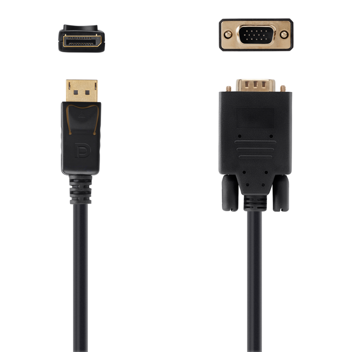 DisplayPort to VGA Cable, M/M, 1080P, Black, hi-res