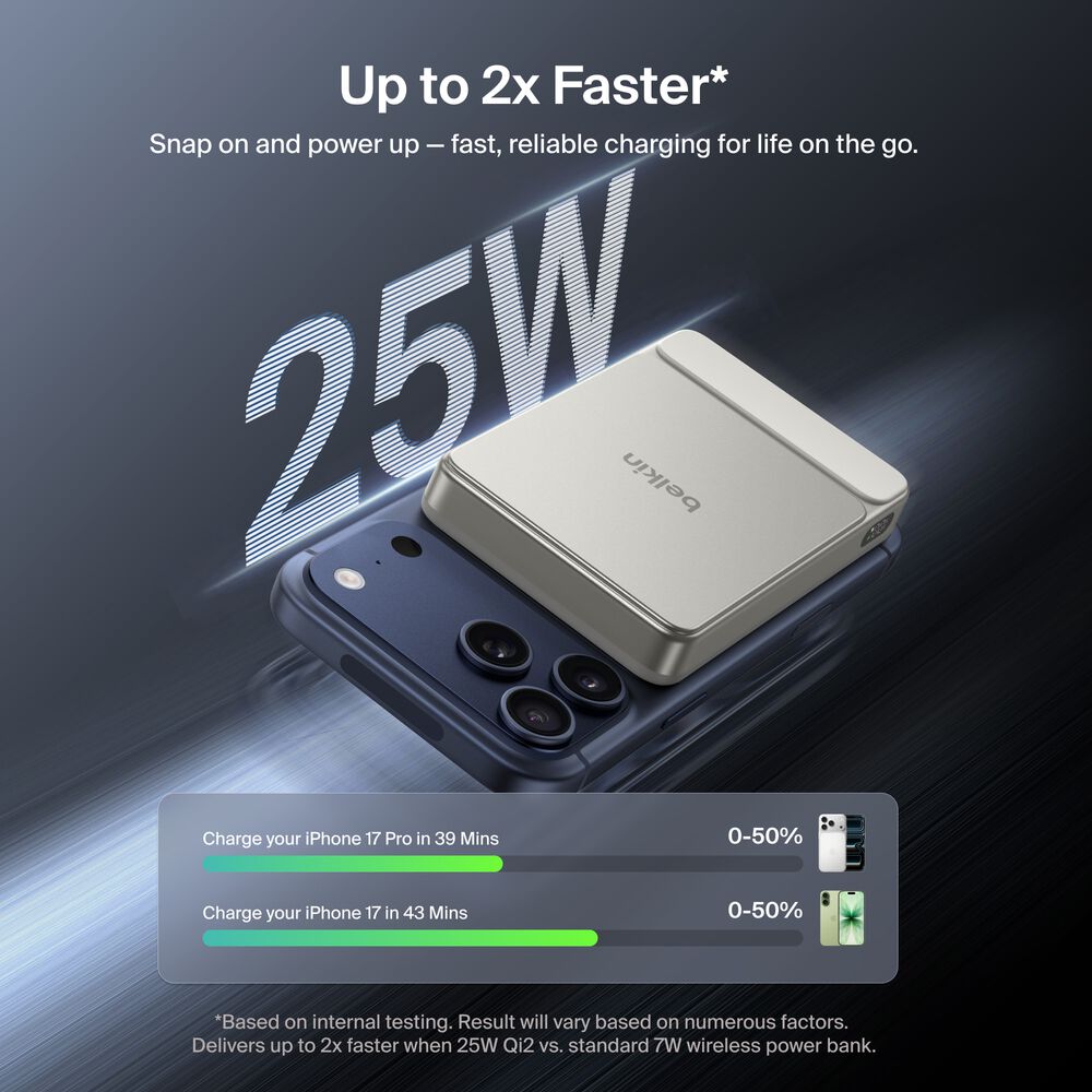 Slim Magnetic Power Bank 10K, Sand, hi-res