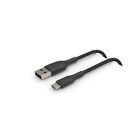 Geflochtenes USB-A/Micro-USB-Kabel, Schwarz, hi-res