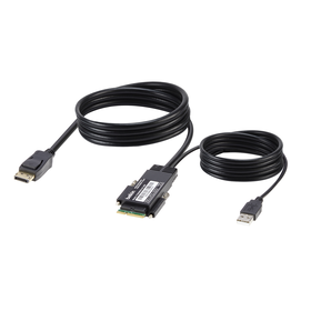 Dual DP++ (MST) Host Cable to Modular KVM Host Port 6 Feet, Black, hi-res