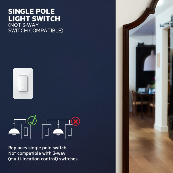 WiFi Smart Light Switch (Certified Refurbished), , hi-res