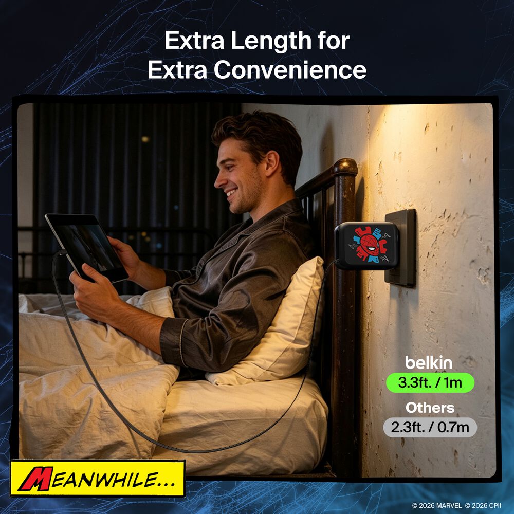 Retractable GaN Wall Charger 67W, , hi-res