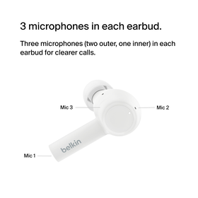 Noise Cancelling Earbuds, White, hi-res