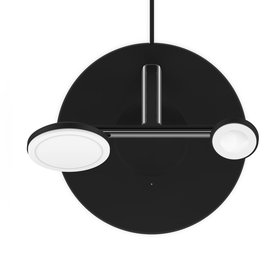 3-in-1 Wireless Charger with MagSafe 15W, Black, hi-res