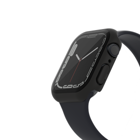 TemperedCurve 2-in-1 Treated Screen Protector + Bumper for Apple Watch Series 7, Noir, hi-res