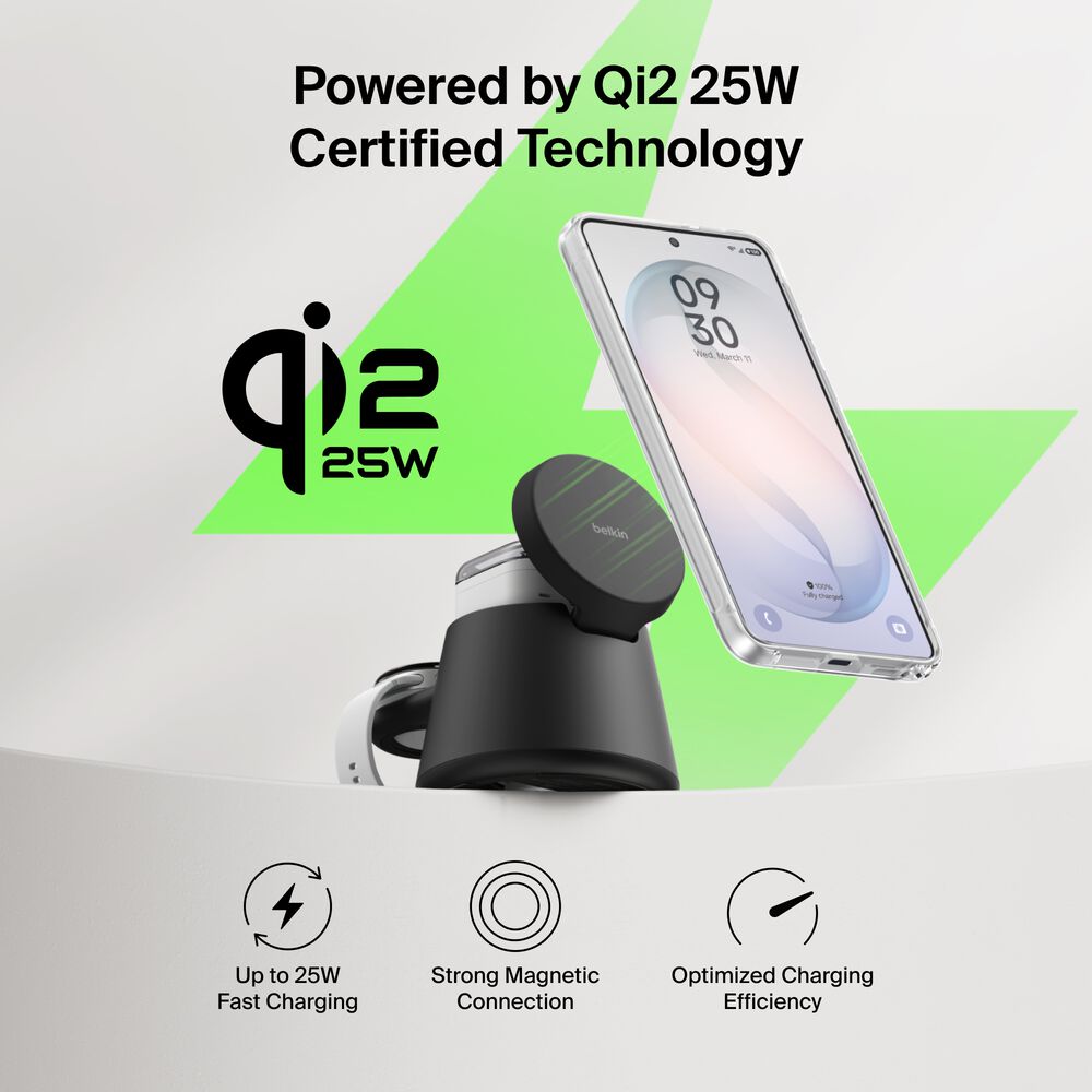 Modular Charging Dock with Qi2 25W, Black, hi-res