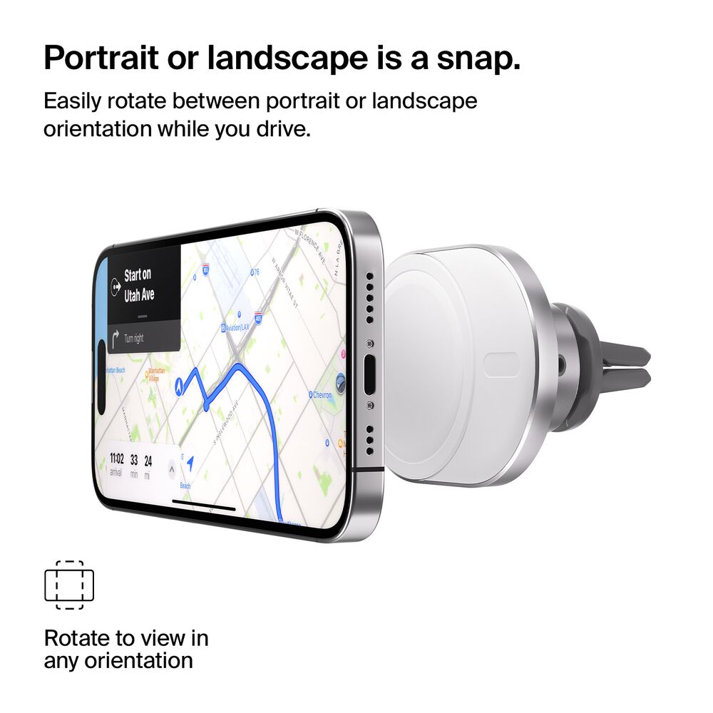 Wireless Car Charger with Official MagSafe Charging 15W, , hi-res