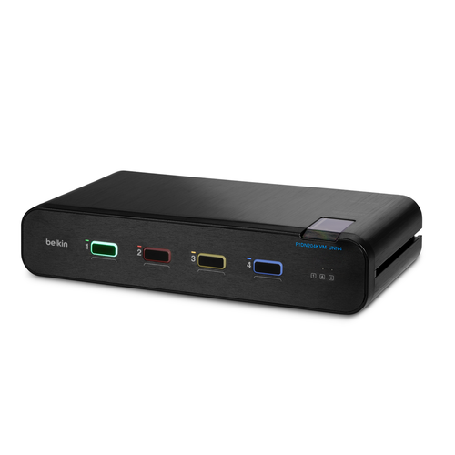 Universal 2nd Gen Secure KVM Switch, 4-Port Dual Head No CAC