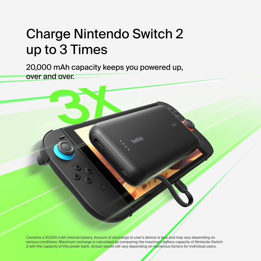 本物の with 20K Bank Power Gaming 30W US Belkin | USB-C Nintendo Switch