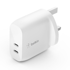 Dual USB-C PD Wall Charger 40W, White, hi-res