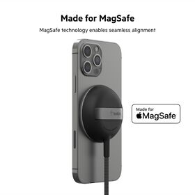 Portable Wireless Charger Pad with Official MagSafe Charging 15W, Black, hi-res