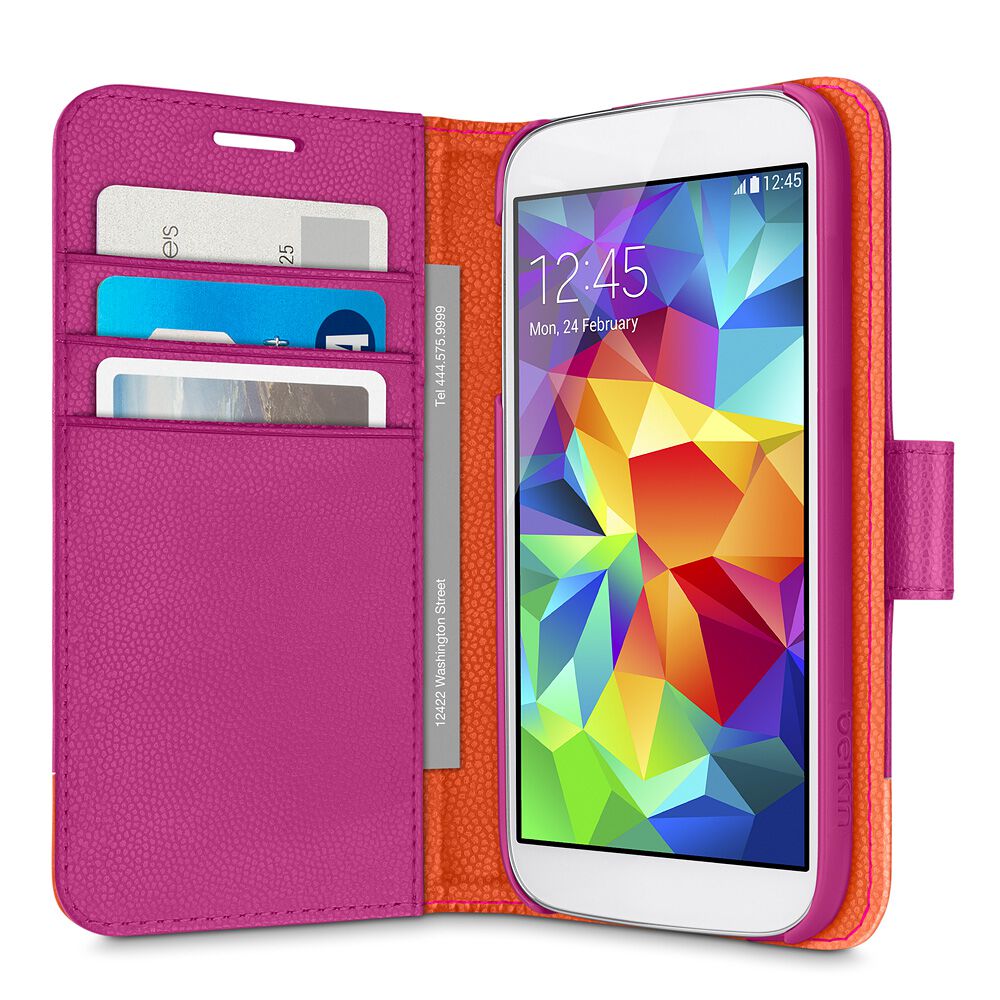 2-In-1 Wallet Folio Galaxy S5 Case, Azalea/Fiesta, hi-res