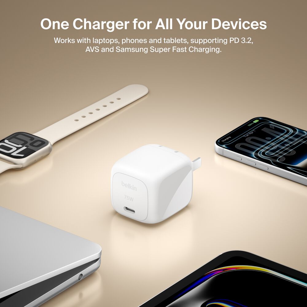 GaN Wall Charger 75W, , hi-res