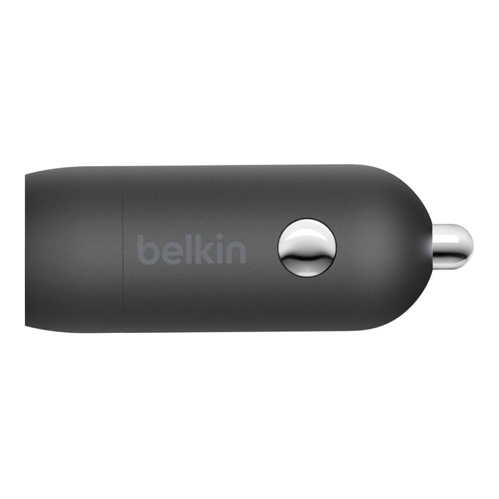 Belkin Boost↑Charge™ Cargador rápido para automóvil de 30 W, diseño  compacto con puerto de entrega de energía USB-C, cable USB-C a Lightning  incluido