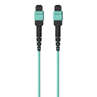 MTP to MTP MPO Fiber Optic Cable, 40GbE Aqua MTP/MTP, 50/125, OM3, Plenum, Aqua, hi-res