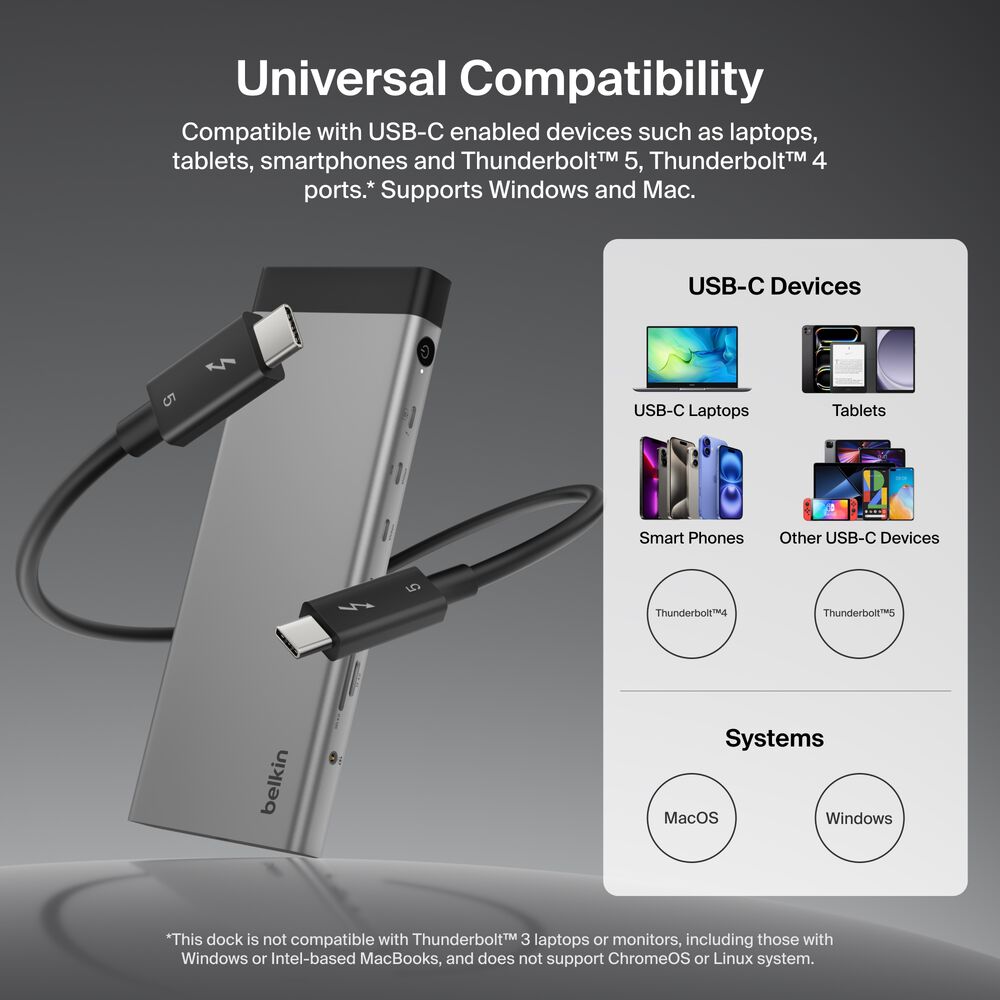 Thunderbolt 5 Dock, Gray, hi-res