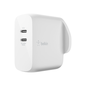 BOOST↑CHARGE™ Dual USB-C PD GaN Wall Charger 63W