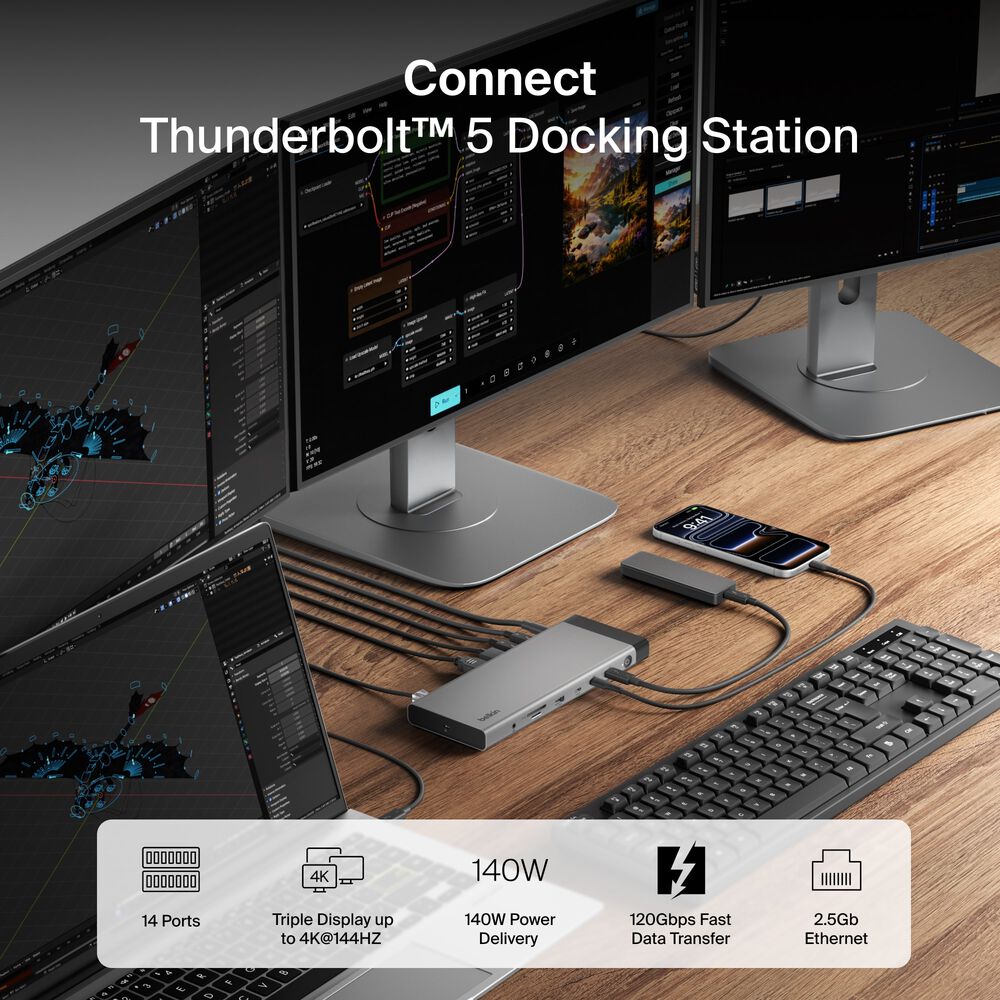 Thunderbolt 5 Dock, Gray, hi-res