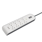 2.4 Amp USB Charging 8-outlet Surge Protection Strip, White/Gray, hi-res