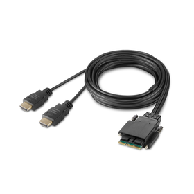 4-Port Dual Head HDMI Modular Secure KVM Switch PP4.0 W/ Remote, Black, hi-res