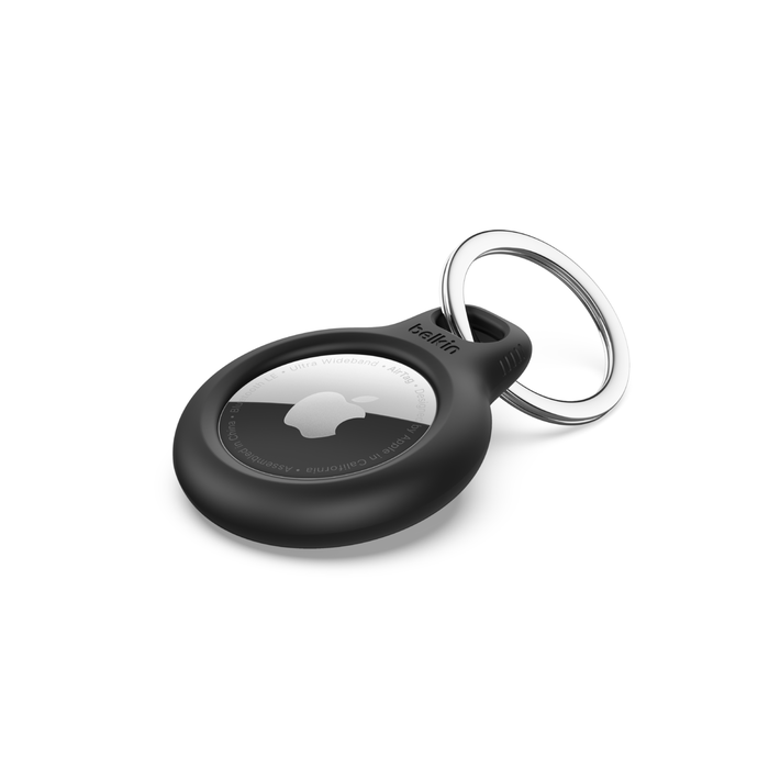 Secure Holder with Key Ring for AirTag 2-Pack, Black, hi-res