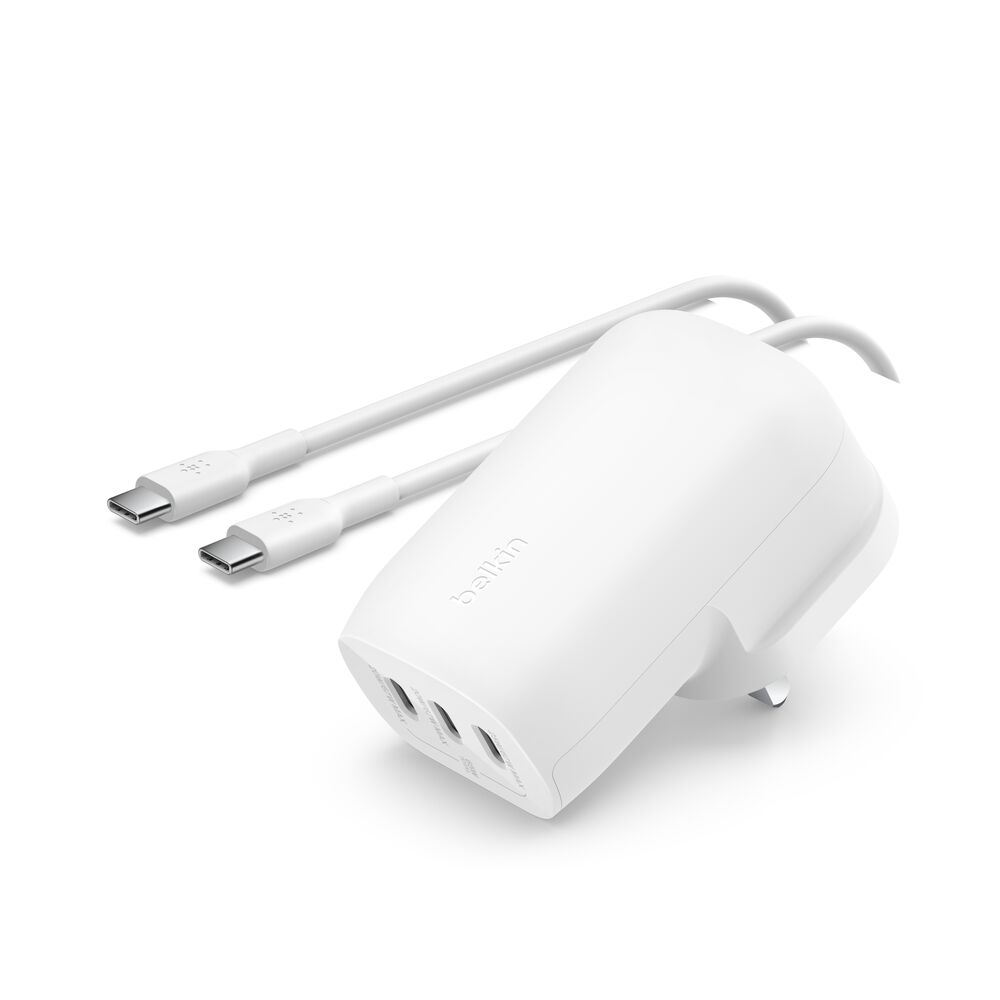 Fast 3-Port USB-C Wall Charger + USB-C to USB-C cable. | Belkin UK